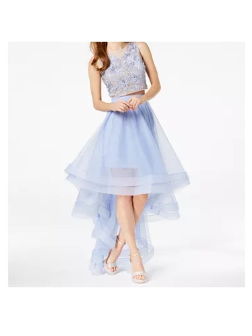 NEW Say Yes to the Prom High-Low Popover Gown